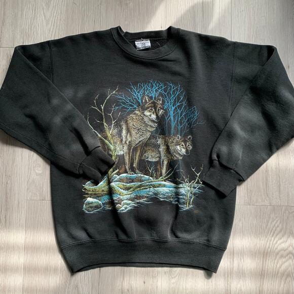 Lee Sturdy Sweats Other - Vintage Wolf Wilderness Sweatshirt Size S/M